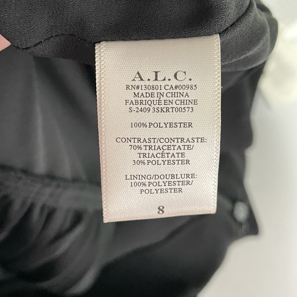 ALC Willa Minimalist Semi Sheer Maxi Skirt Womens 8 Pleated Edgy Designer Chic - Picture 11 of 12